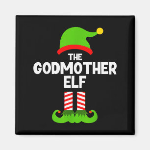 Family Godmother Elf Christmas Matching Pajama Fun Magnet