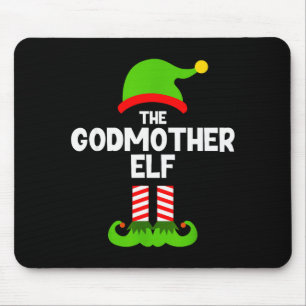 Family Godmother Elf Christmas Matching Pajama Fun Mouse Pad