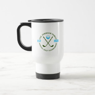 Family Golf Tournament Custom Logo Travel Mug