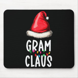 Family Gram Claus Christmas Santa's Pajama Matchin Mouse Pad