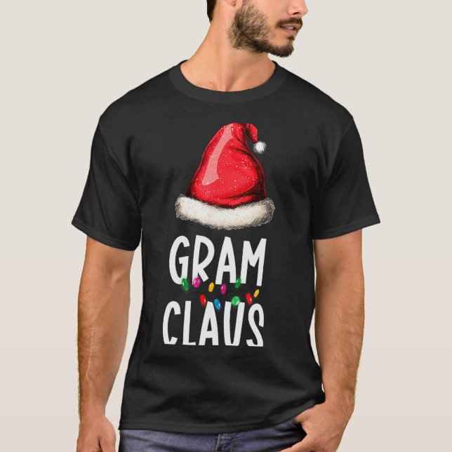 Family Gram Claus Christmas Santa's Pajama Matchin T-Shirt (Front)