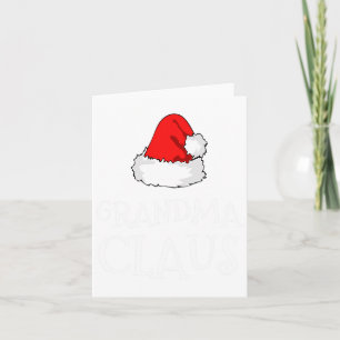 Family Grandma Claus Christmas Santa's Hat Pajama Card