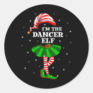 Family Group I'm The Dancer Elf Christmas  Classic Round Sticker