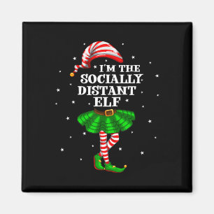 Family Group I'm The Socially Distant Elf Christma Magnet