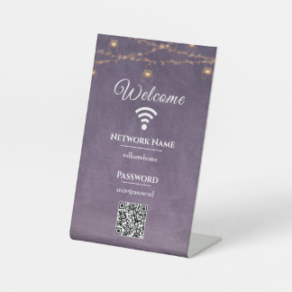 Family Guest Elegant Business WIFI Password Pedestal Sign