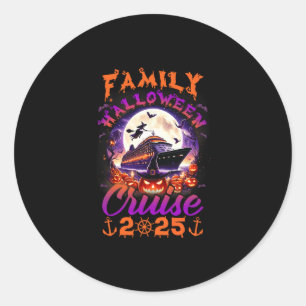 Family Halloween Cruise 2025 Matching Family Cruis Classic Round Sticker