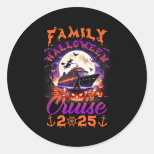 Family Halloween Cruise 2025 Matching Family Cruis Classic Round Sticker