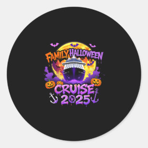 Family Halloween Cruise 2025 Spooky Matching Crew  Classic Round Sticker