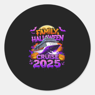 Family Halloween Cruise 2025 Spooky Vacation Match Classic Round Sticker