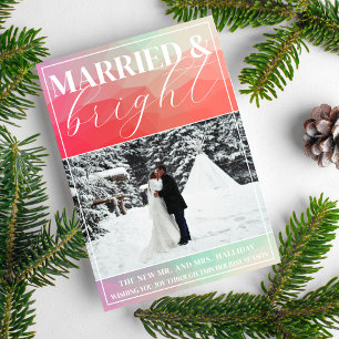 Family Happy Holiday Christmas Bright Photo Card