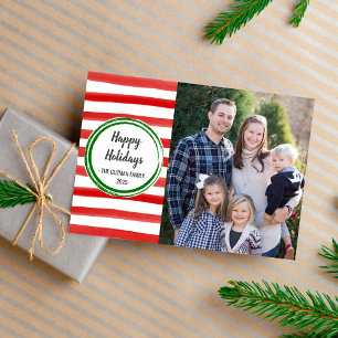 Family Happy Holidays Christmas Photo Card