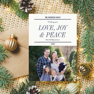 Family Happy Holidays Christmas Photo Card