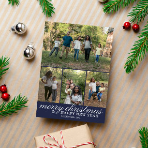 Family Happy Holidays Christmas Photo Card