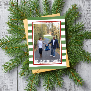 Family Happy Holidays Christmas Photo Card