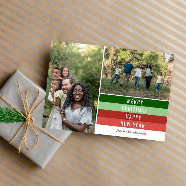 Family Happy Holidays Christmas Photo Card (Creator Uploaded)