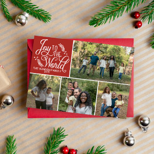 Family Happy Holidays Merry Christmas Photo Card