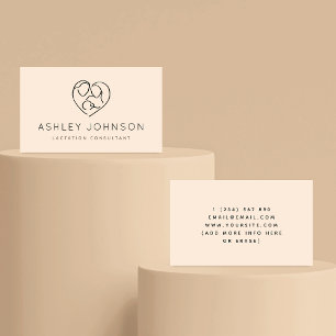 Family Heart Logo Lactation Breastfeeding Expert Business Card