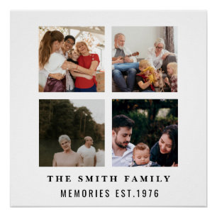 Family Heritage Multi-Photo Collage Personalised Poster