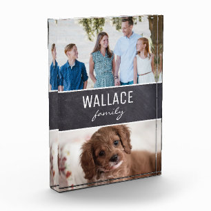 "Family Heritage: Personalised Chalkboard Photo Bl Block