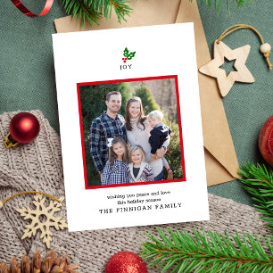 Family Holiday Merry Christmas Joy Photo Card