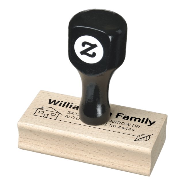 Family Home Address Rubber Stamp (Stamp)