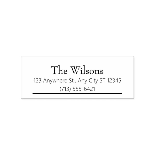 Family Home Address Stamp (Imprint)