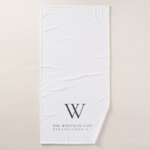 Family Home Monogram Initial White Charcoal