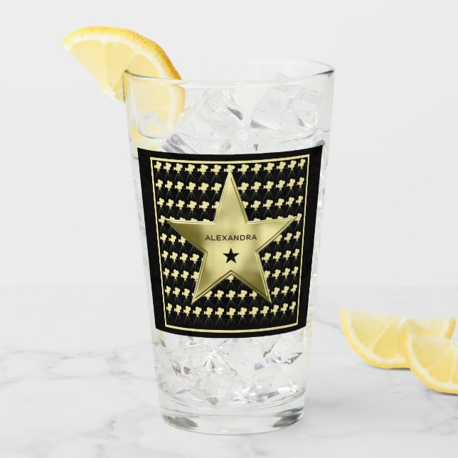 Family Home Movie Theatre Personalised Star Glass (Front Ice)
