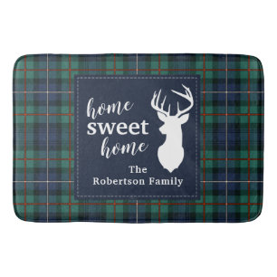 Family Home Plaid Holiday Tartan Clan Robertson Bath Mat