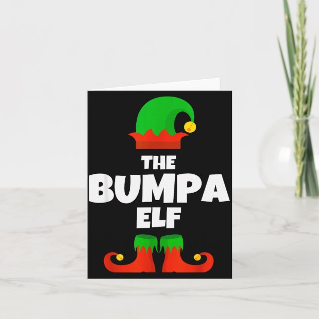 Family I'm The Bumpa Elf Christmas Matching Pajama Card (Front)