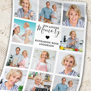 Family In Loving Memory 11 Photo Collage Memorial Fleece Blanket