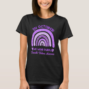 Family In October We Wear Purple Domestic Violence T-Shirt