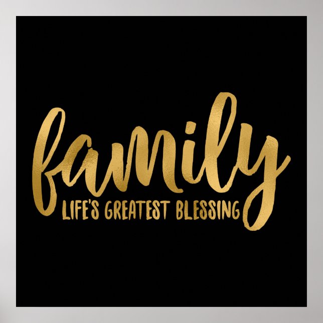 Family is a Blessing Poster (Front)