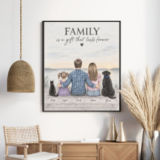 Family Is a Gift That Lasts Forever | Personalised Poster