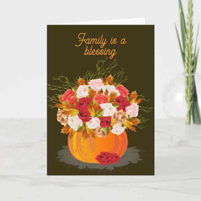 FAMILY IS BLESSING THANKSGIVING CARD (Front)