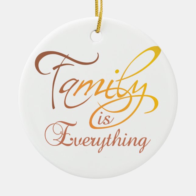 Family is Everything Ceramic Tree Decoration (Front)