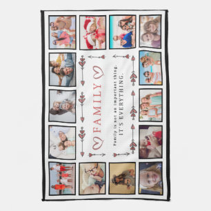 Family is Everything Custom Collage  Template Tea Towel