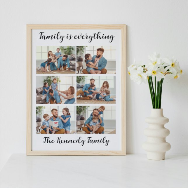  Family is everything Custom Name Photo Collage  Poster (Creator Uploaded)