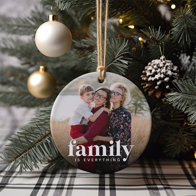Family Is Everything Photo Ceramic Tree Decoration (Creator Uploaded)