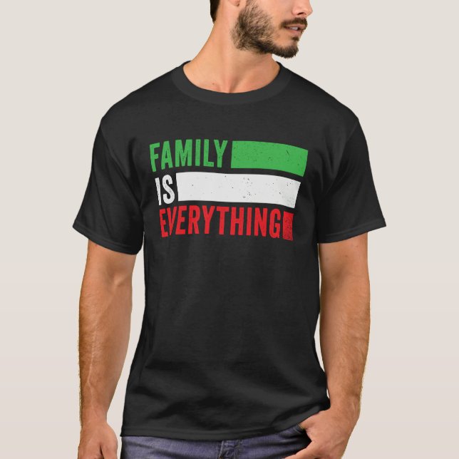 Family is Everything Proud Italian Pride Heart Ita T-Shirt (Front)