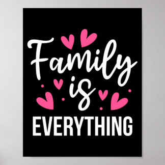 Family is everything reunion sarcastic relatives poster