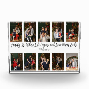 Family is where life begins and love never ends photo block