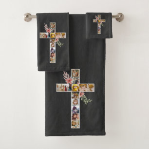 Family Jesus Cross Christian Church Lover Bath Towel Set