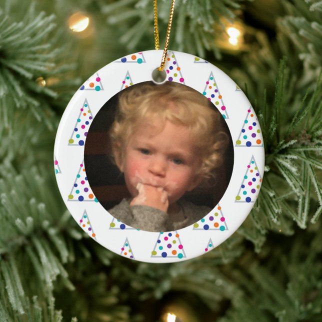 Family Keepsake Holiday Photo Ceramic Tree Decoration (Creator Uploaded)