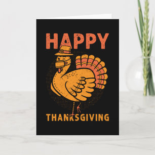 Family Kids Matching Happy Thanksgiving Pajama Card
