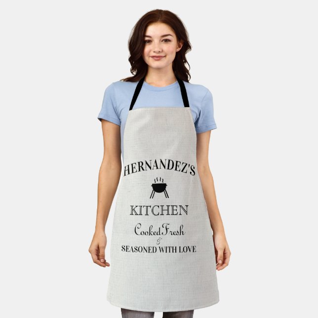 Family Kitchen I Canva Apron (Worn)