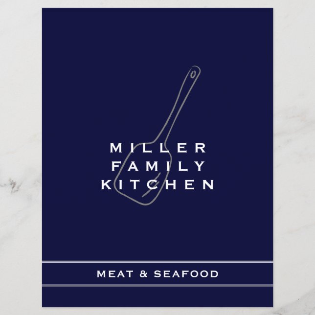 Family Kitchen Meat & Seafood Divider | Navy (Front)