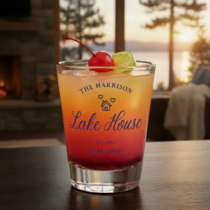 Family Lake House Coastal Custom Decor Shot Glass