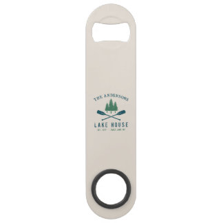 Family Lake House Modern Rustic Boat Oar Pine Tree