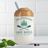 Family Lake House Modern Rustic Boat Oar Pine Tree